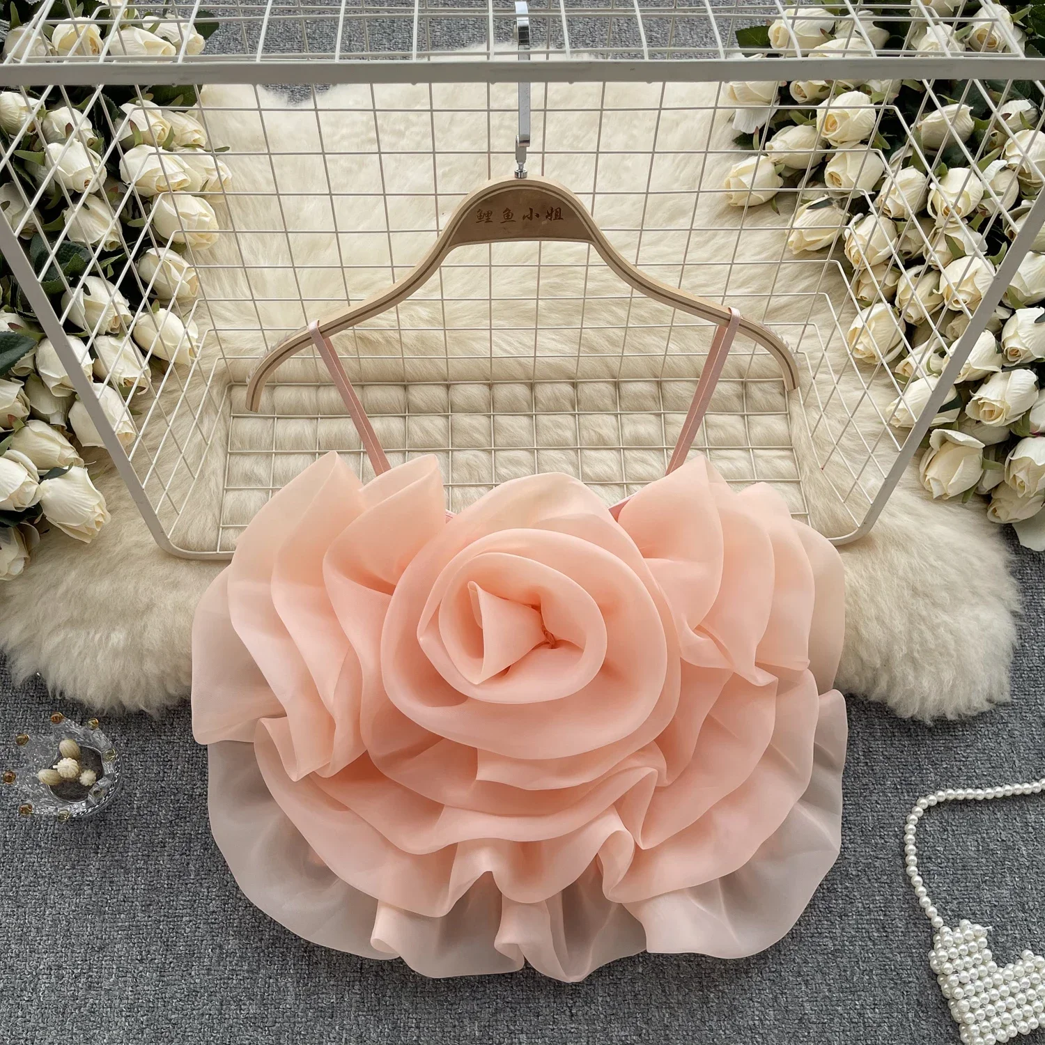 Chic Vintage Backless Corset Bustier Floral Pleated Tank Top Korean Fashion Summer Beach Women Sling Crop Top