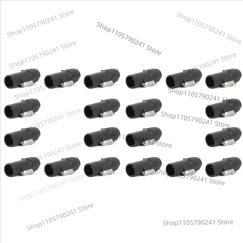 3-Pin True Locking Power Connector Male Plug IP65 Waterproof PA66 Shell 16A/20A Industrial Cable End
