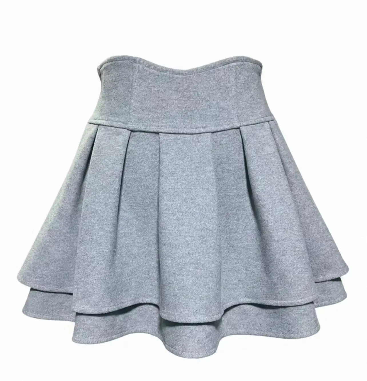 Outono inverno japonês harajuku-estilo saia de lã doce simples cintura curvada fina curta saia preta versátil saia feminina