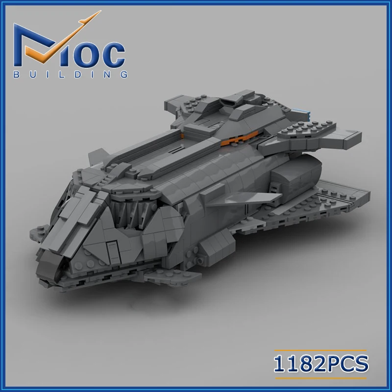 

1:250 Scale Elite Dangerous Federal Gunship Building Blocks Spaceship Series DIY Spacecraft Bricks For Collection