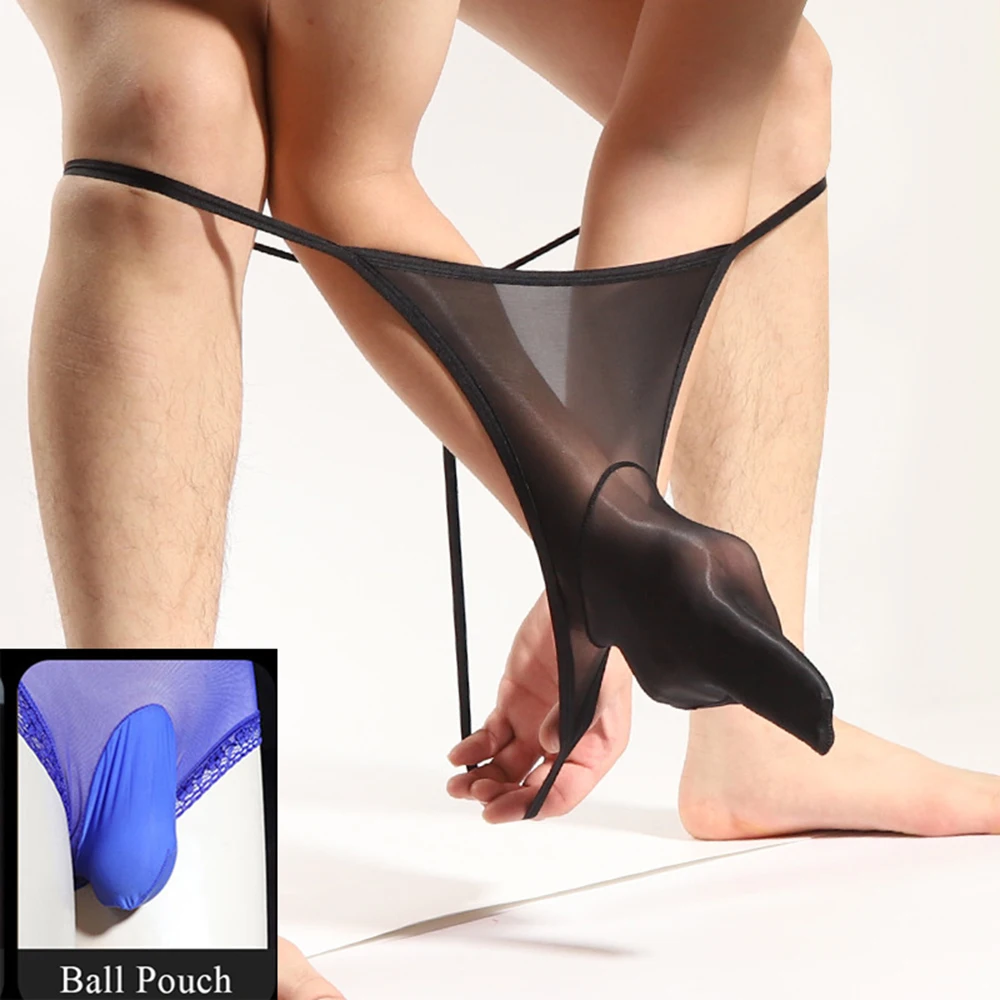 ผู้ชายตาข่ายยืดหยุ่น G-String กระเป๋าไม่มีรอยต่อกางเกงชาย Ultra Thin Sheer กางเกงเร้าอารมณ์ชุดชั้นในดูผ่านกางเกงชุดชั้นใน