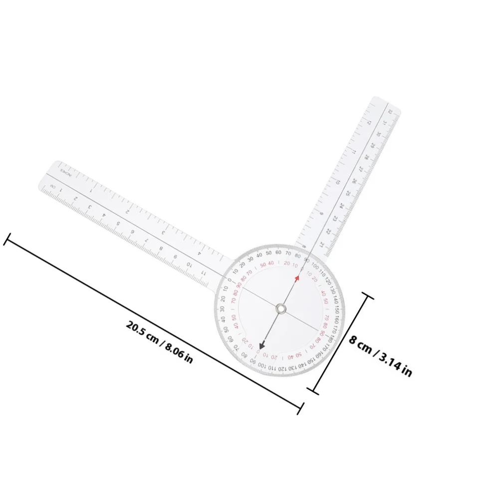 4pcs Protractor Tool Plastic Angle Ruler Portable Measuring Goniometer For Math Drawing Drafting Clear Scale Rotary Angle