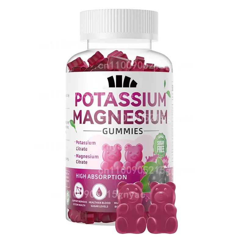 

Potassium Magnesium Gummies - for Leg Cramps, Immunity, and Energy -60 Pills