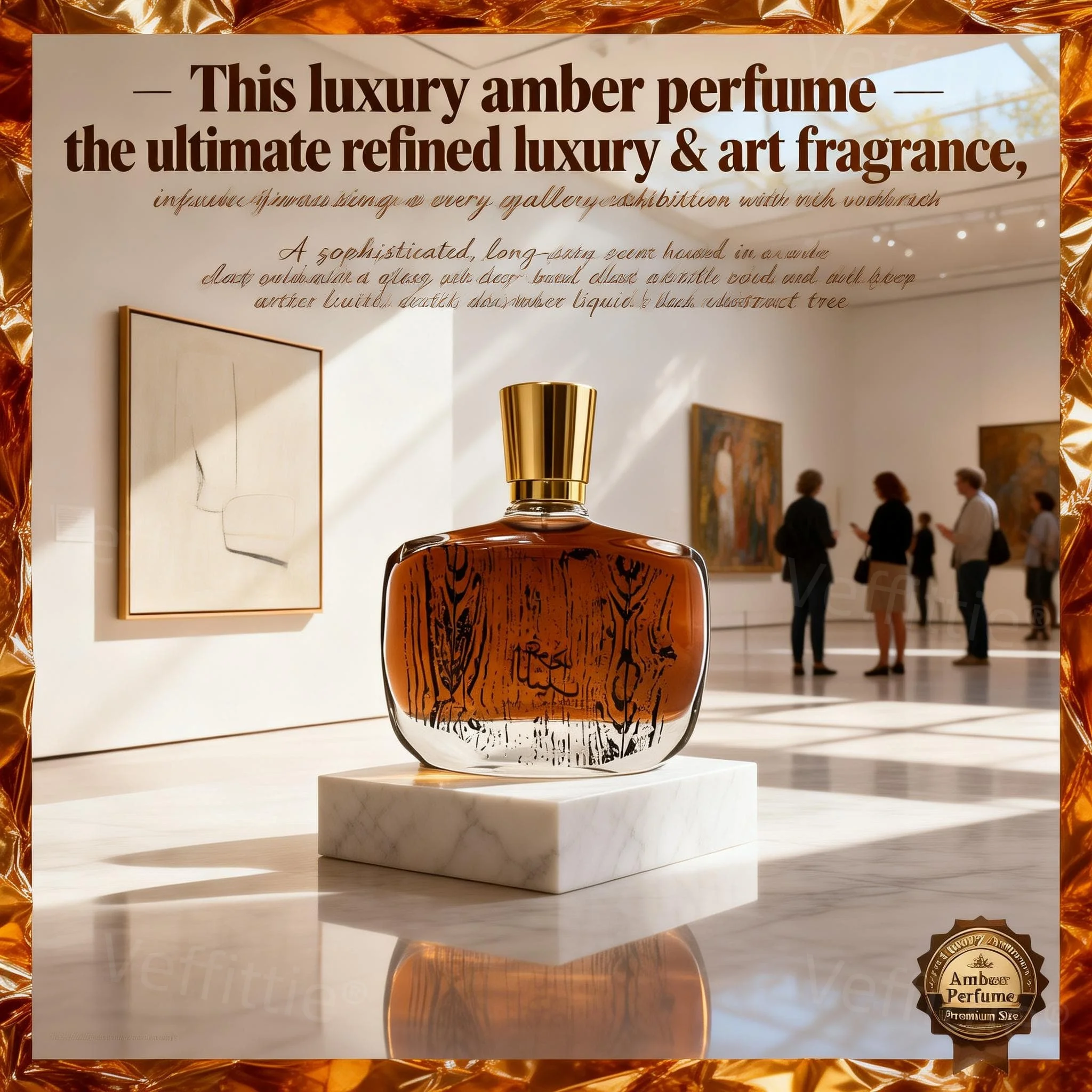 

Evening Fruity Musk Allure Cologne 100ml, Rich Long Lasting Aroma, Wooden Cap Amber Bottle, Glamorous Night Out Vibe