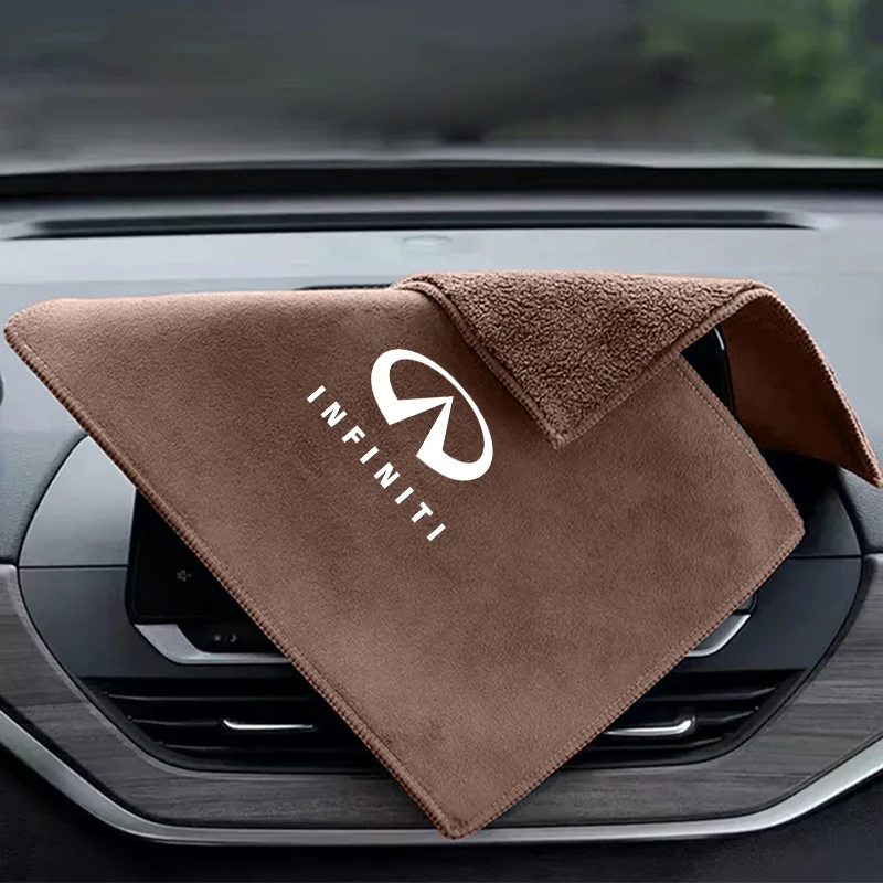 

1PC Car Wash Towel Auto Drying Cloth Car Logo Cleaning Duster For Infiniti QX60 QX70 QX80 QX50 QX30 Q70L Q60 Q50 Q60S Q30 ESQ