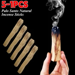 5-1PCS Palo Santo Natural Incense Sticks Wooden Smudging Strips Aromatherapy Incense Burner for Home Living Room OfficeFragrance
