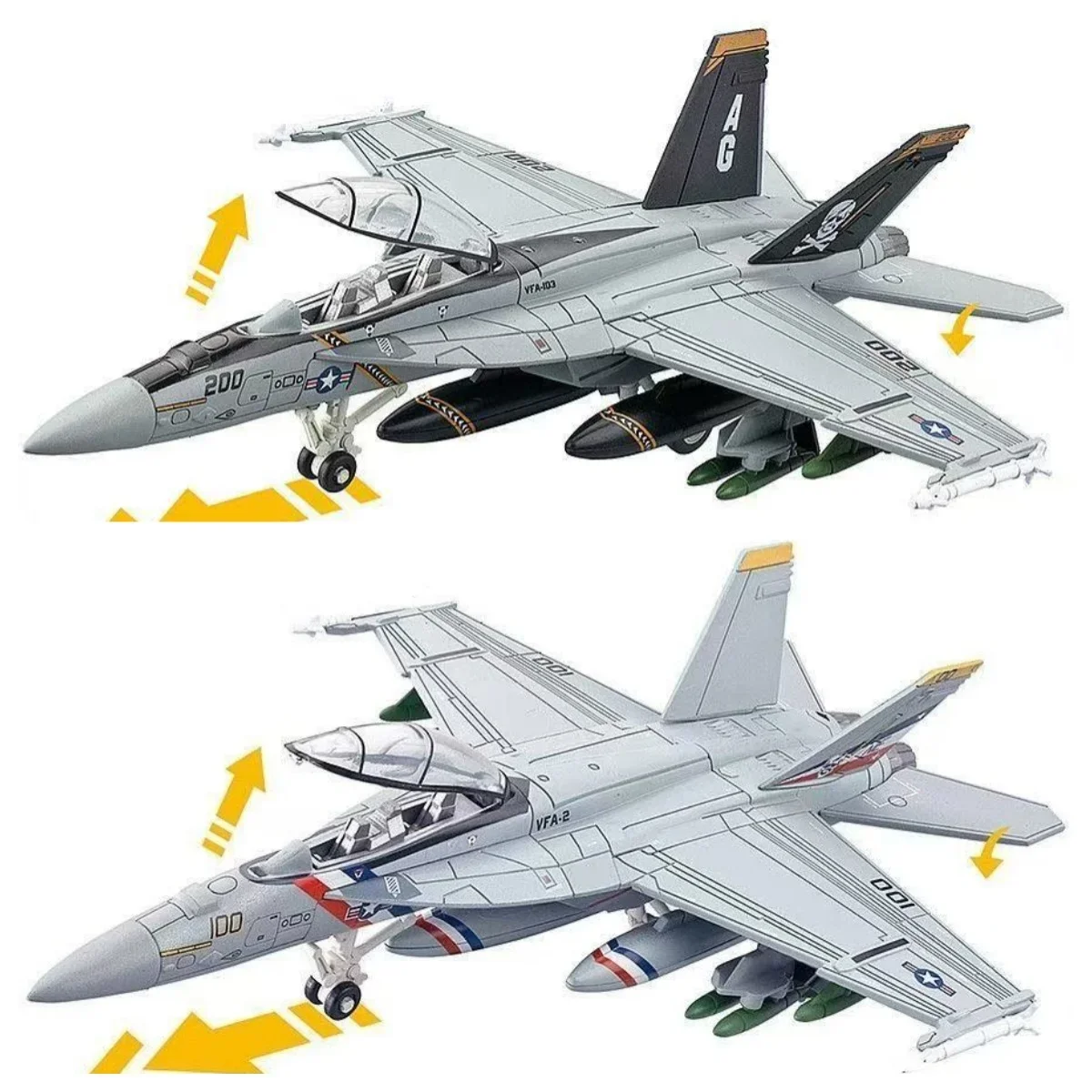 1-72-スケール航空機米国-f18-f-a-18f-スーパーホーネット戦闘機など軍事組立モデルビルディングブロックプラスチックおもちゃの飛行機コレクション
