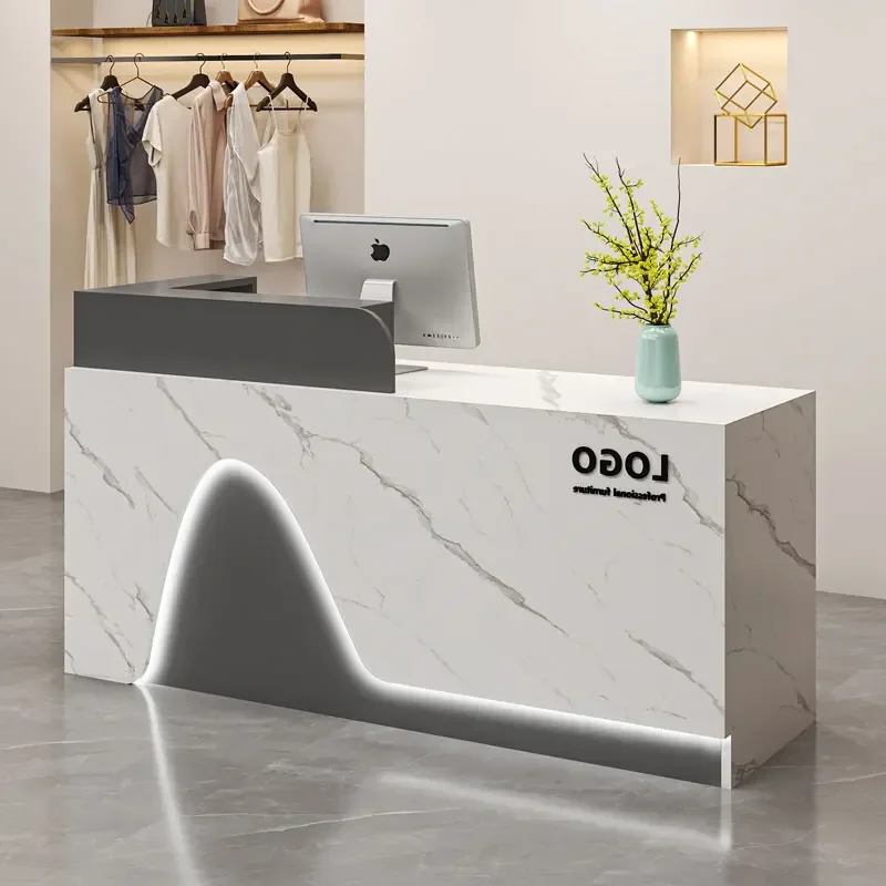 lsHome Luxury Reception Desk Nordic Space Saving Reception Counter Vintage Classic Mostrador Recepcion Shop Counter Furniture