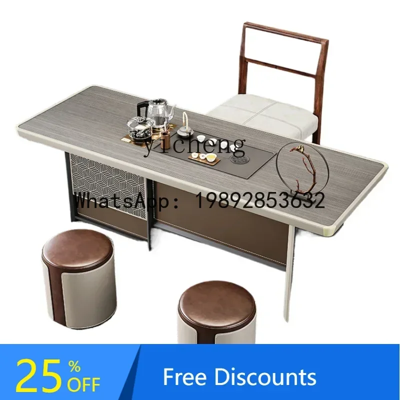 

BB Office Chinese Style Tea Table Household Coffee Table Light Luxury Reception Kung Fu Tea Table and Chair Combination