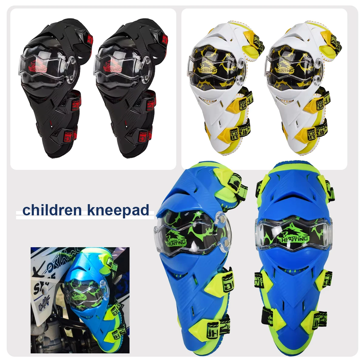 

child off-road knee pad Cycling protective motorcycle kneepad children protective equipment teenagers anti-collision fall safety
