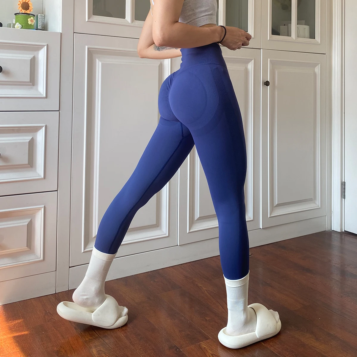 Yoga Leggings Women Fitness Running High Waist Slim Pants Push Up Sport Scrunch Butt Legging Gym Athletic Jogging Workout Female image 5