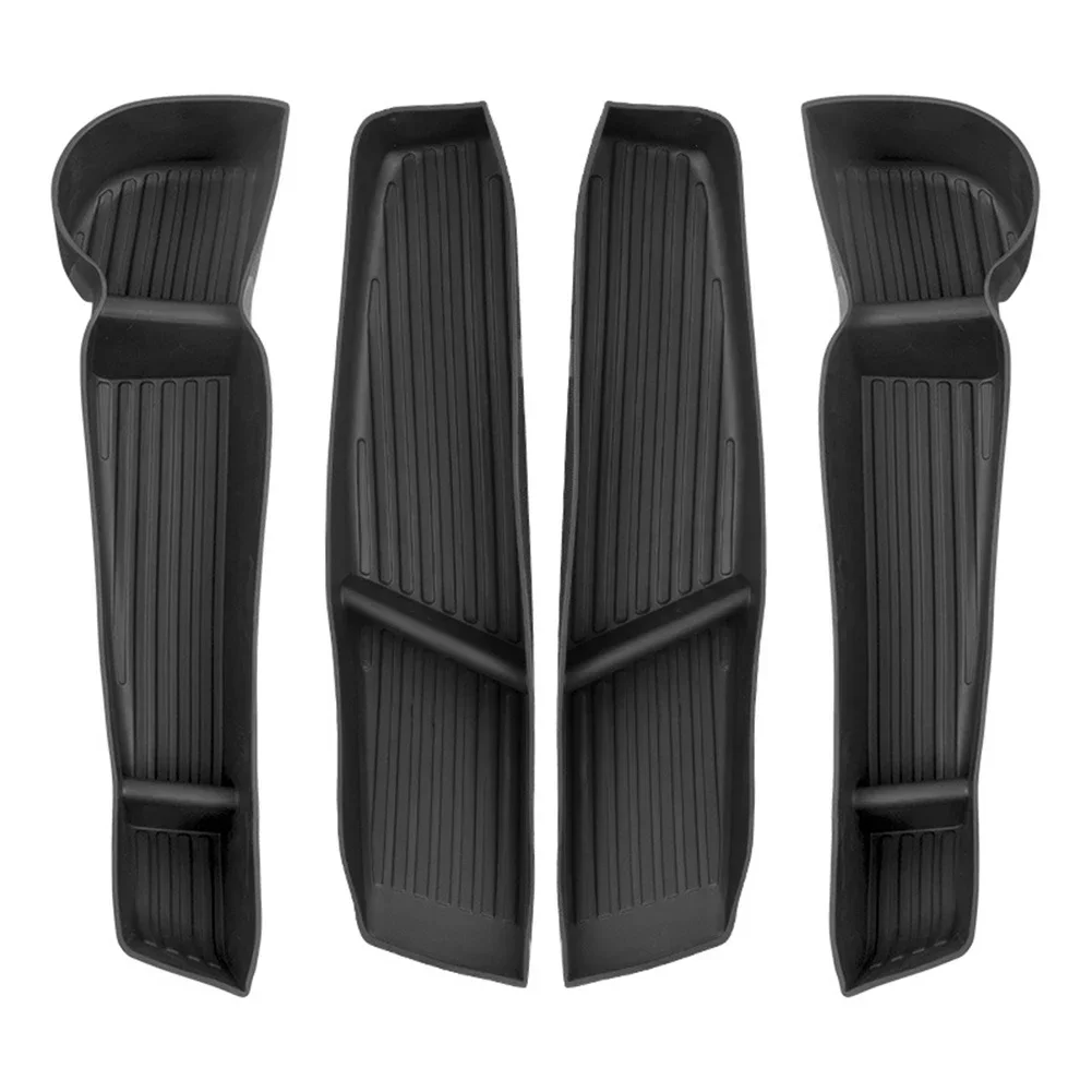 4pcs Storage Box Door Handle Armrest Tray Organizer For Tesla Model 3 2021-2022 Direct Replacement Car Accessories