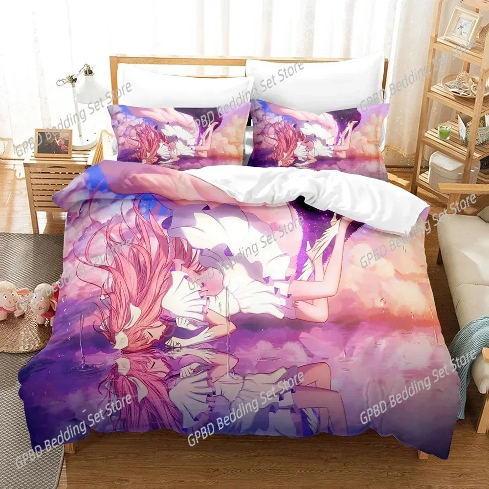 Fashion 3D Puella Magi Madoka Magica Bedding Sets Duvet Cover Set With Pillowcase Twin Full Queen King Bedclothes Bed Linen
