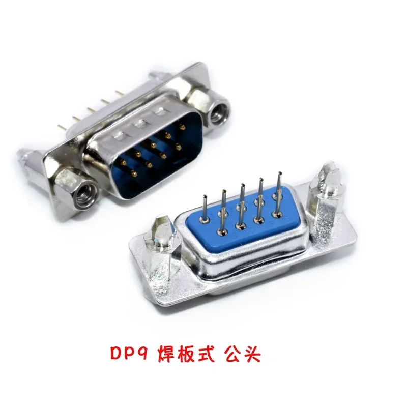 Conector de montaje de PCB d-sub, 5 piezas, DP9, DP15, DP25, DP37, 9/15/25/37 Pines, recto, 180 grados, macho, hembra, DB9, DB15, DB25, DB37