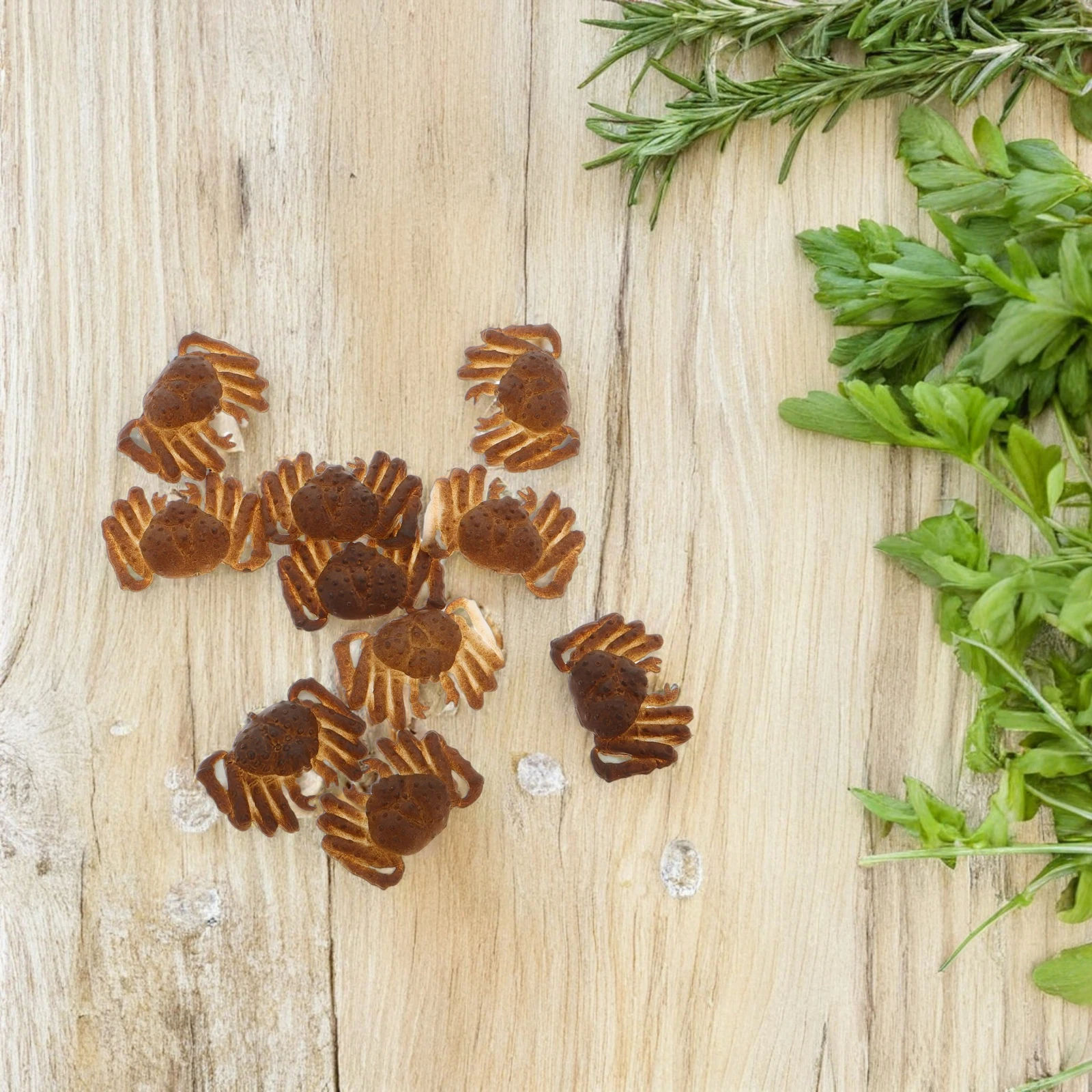 

10Pcs Simulated Decoration Artificial Seafood Model Mini Fake Lobster Imitation Crab Plastic Realistic Cooked Crab Resin