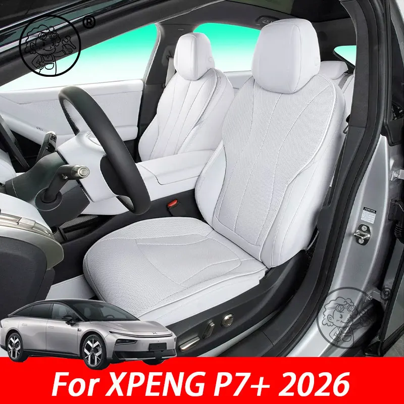 

For XPENG P7+ 2026 2027 Complete Set of Breathable All-Season Protective Seat Covers Car Interior Accessories