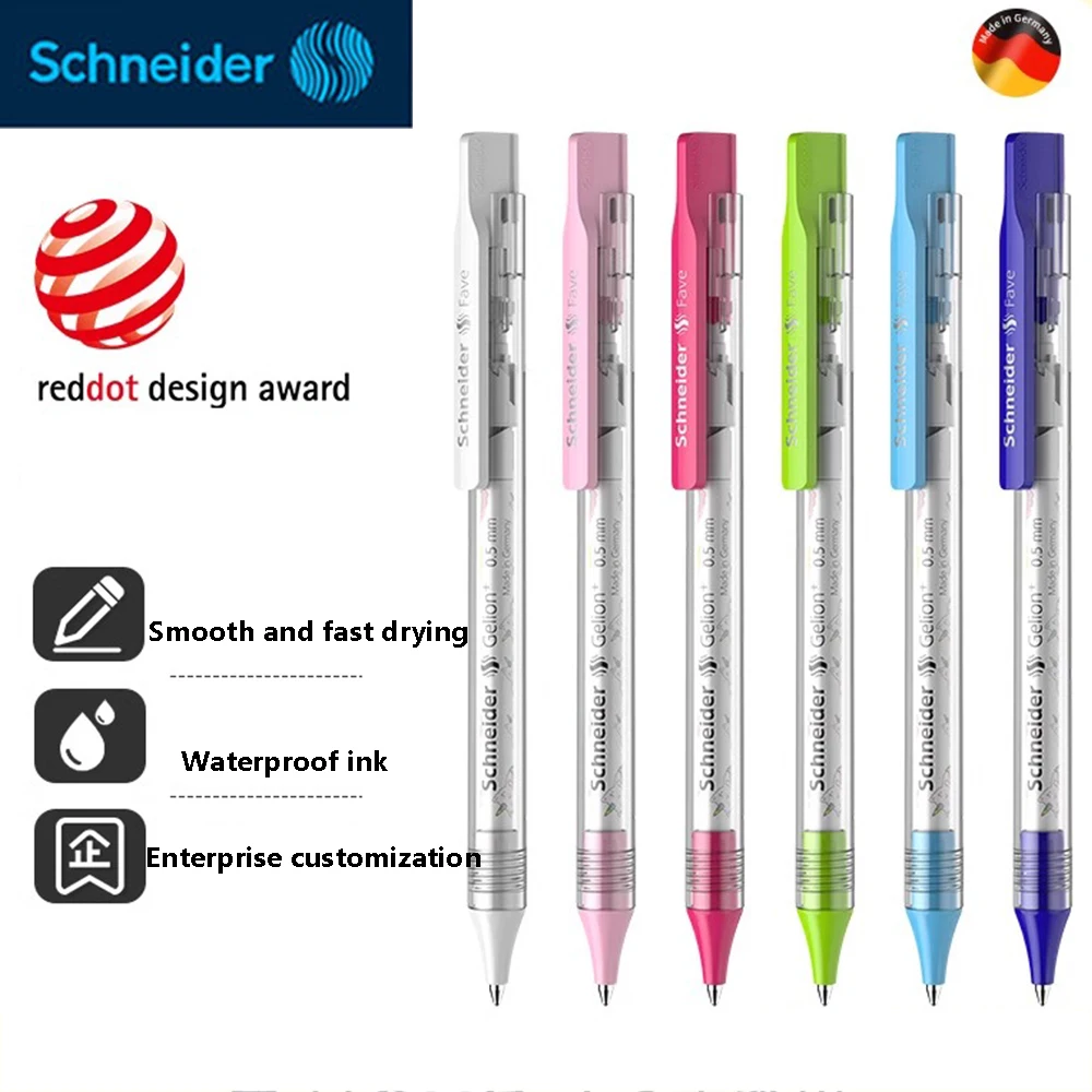 1pcs Germany Schneider Gel Pen Large Capacity Quick-drying Waterproof Black Pen Cute Stationery School Acsesories Back To School