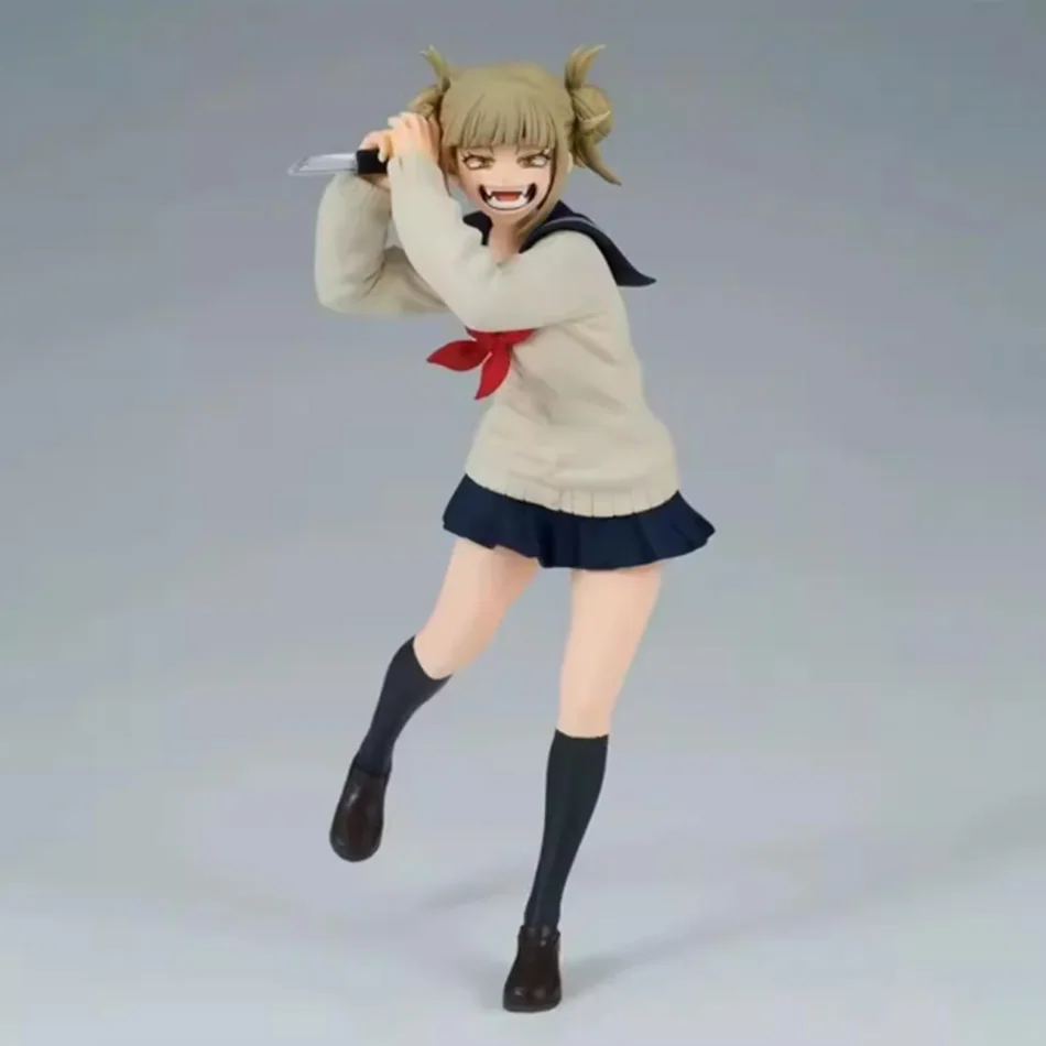 Figura de Anime My Hero Academia Himiko Toga en lindo uniforme versión batalla adorno de escritorio juguete de modelos coleccionables regalo para fanáticos