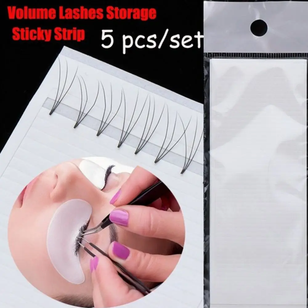 250 Strips Sticky Strip Lashes Storage Card Lashes Storage Makeup Tool Lash Extension Fast Blooming Tapes Grafting Eyelash Tool