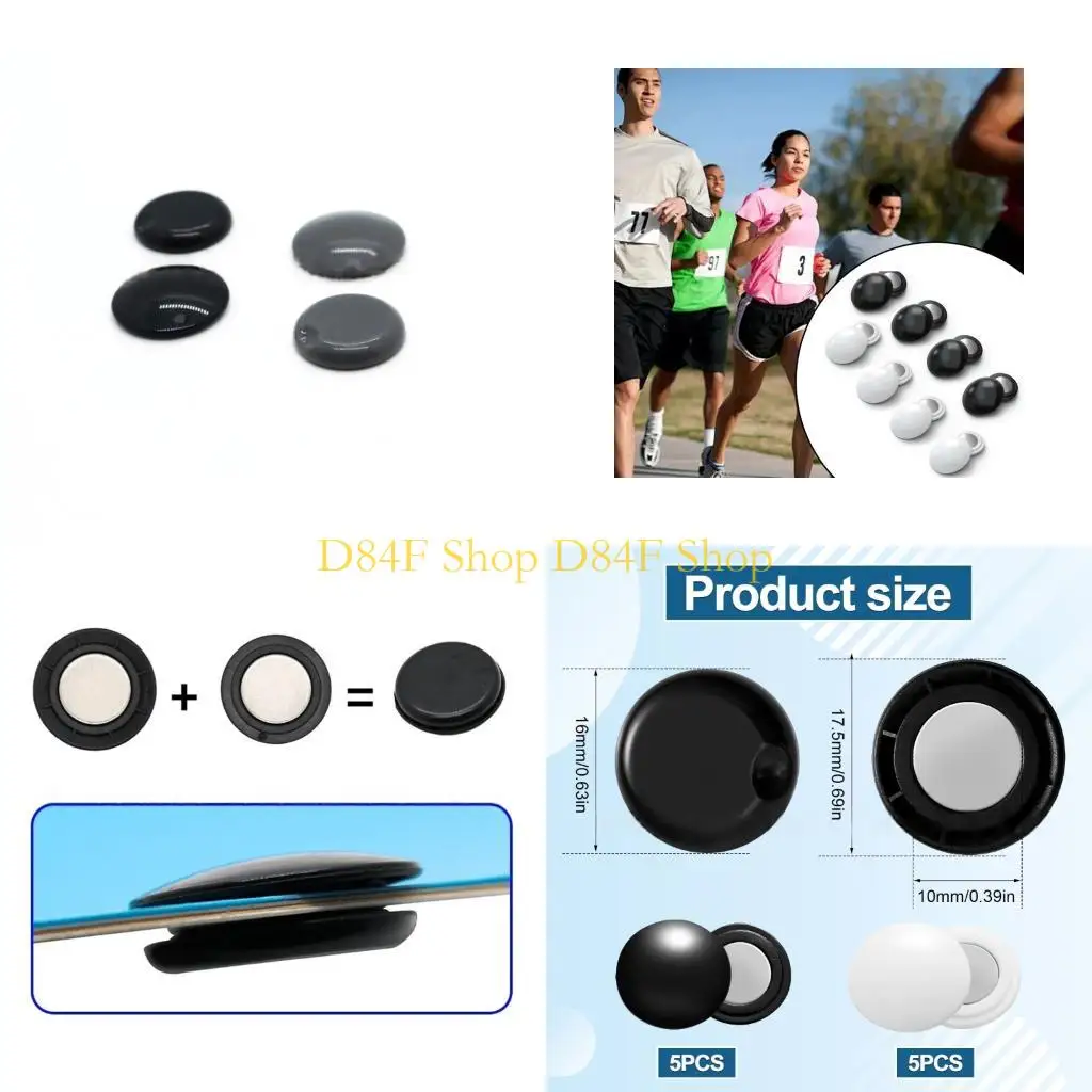 

D84F 8/10pieces Race Bib Clips для бегунов марафоны нагрузочные крепления магниты легко в использовании.