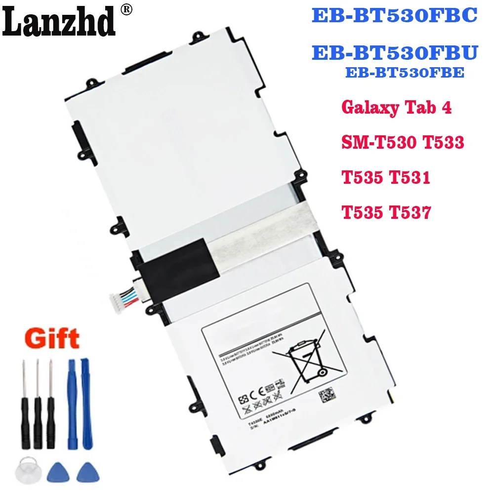 1-12 pièces Original Tablette Batterie EB-BT530FBC EB-BT530FBU 6800mAh Pour Galaxy Tab 4 SM-T530 T533 T535 T531 T535 T537 EB-BT530FBE