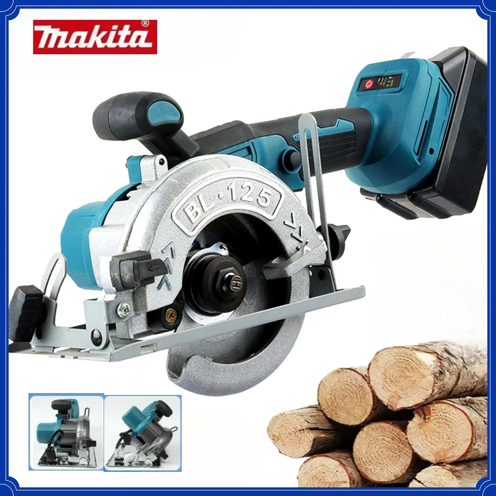 

Makita 5Inch Brushless Electric Circular Saw Cordless Handheld Multifunctional Wood Metal Cutter Power Tool Kit for 18V Battery