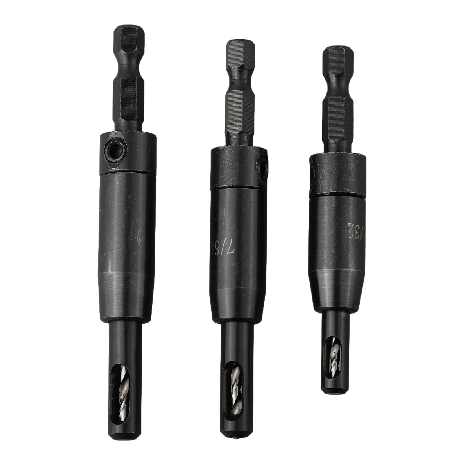 

3Pcs Self Centering Hinge Tapper Core Drill Bit Set Door Cabinet Window Hole Puncher Jig Guide Locating Cutter Woodworking Tool