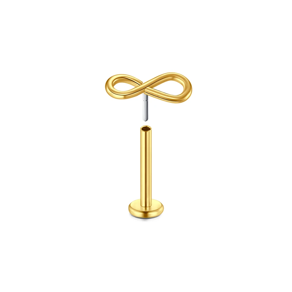 1 Stück Lippenpiercing Körperschmuck Plug-in Lippenbolzen für Frauen Trendige Ohrstulpe Edelstahl Stern Mond Lippen Ohrstecker Ohrstecker