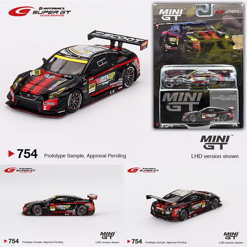 MINIGT 754 재고 1:64 GTR R35 #360 런업 다이캐스트 모델 컬렉션 장난감