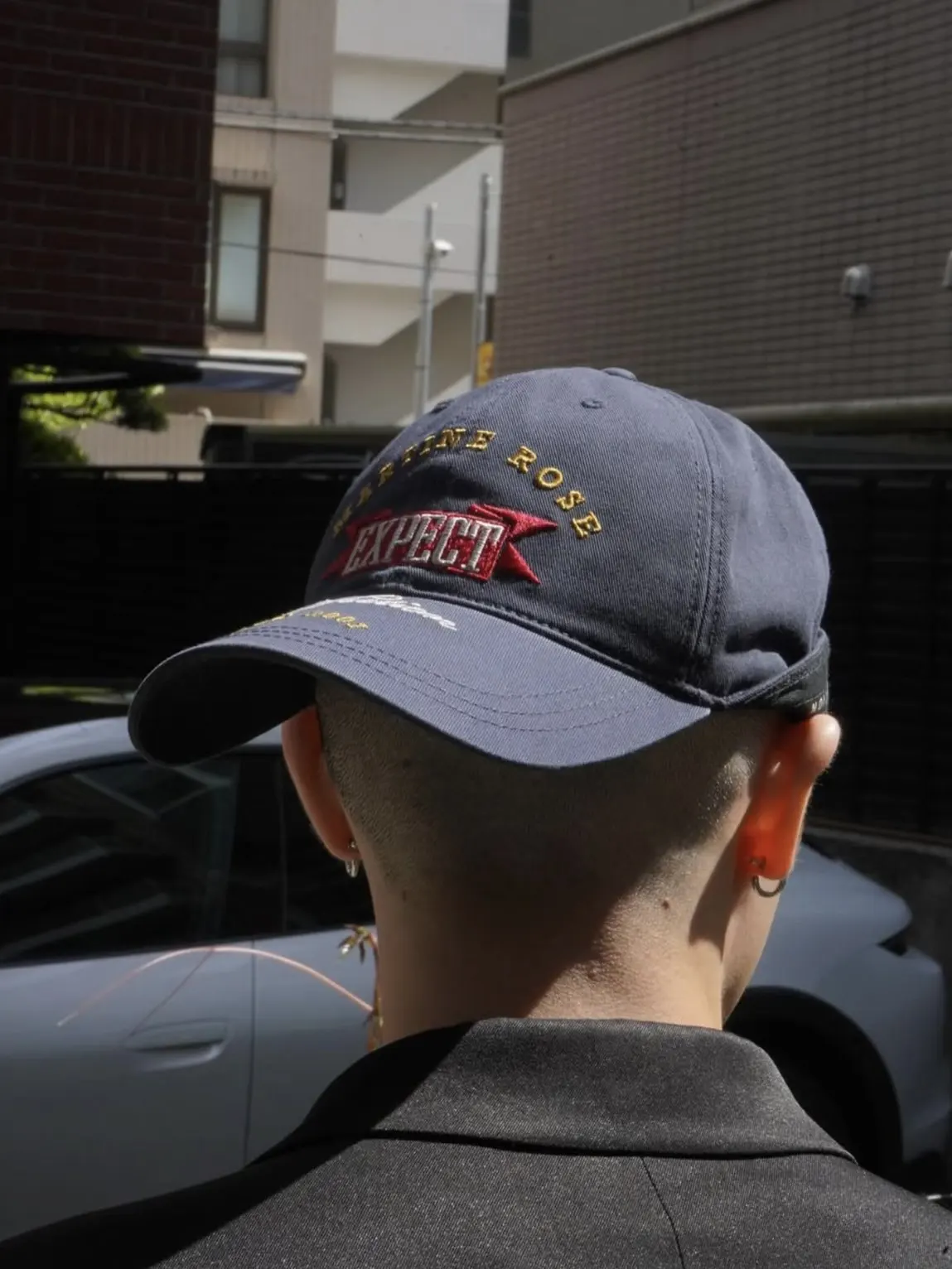 Mart 26SS EXPECT Embroidered baseball cap Broken brim frayed letter cap