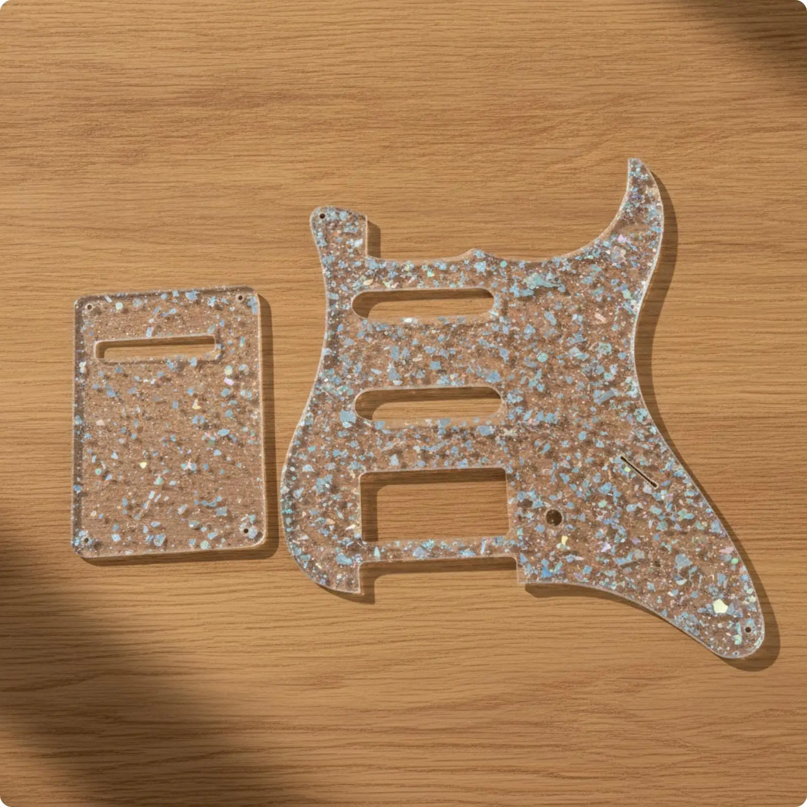 Customizable Acrylic Guitar Pickguard with Backplate for String Instrument Repair