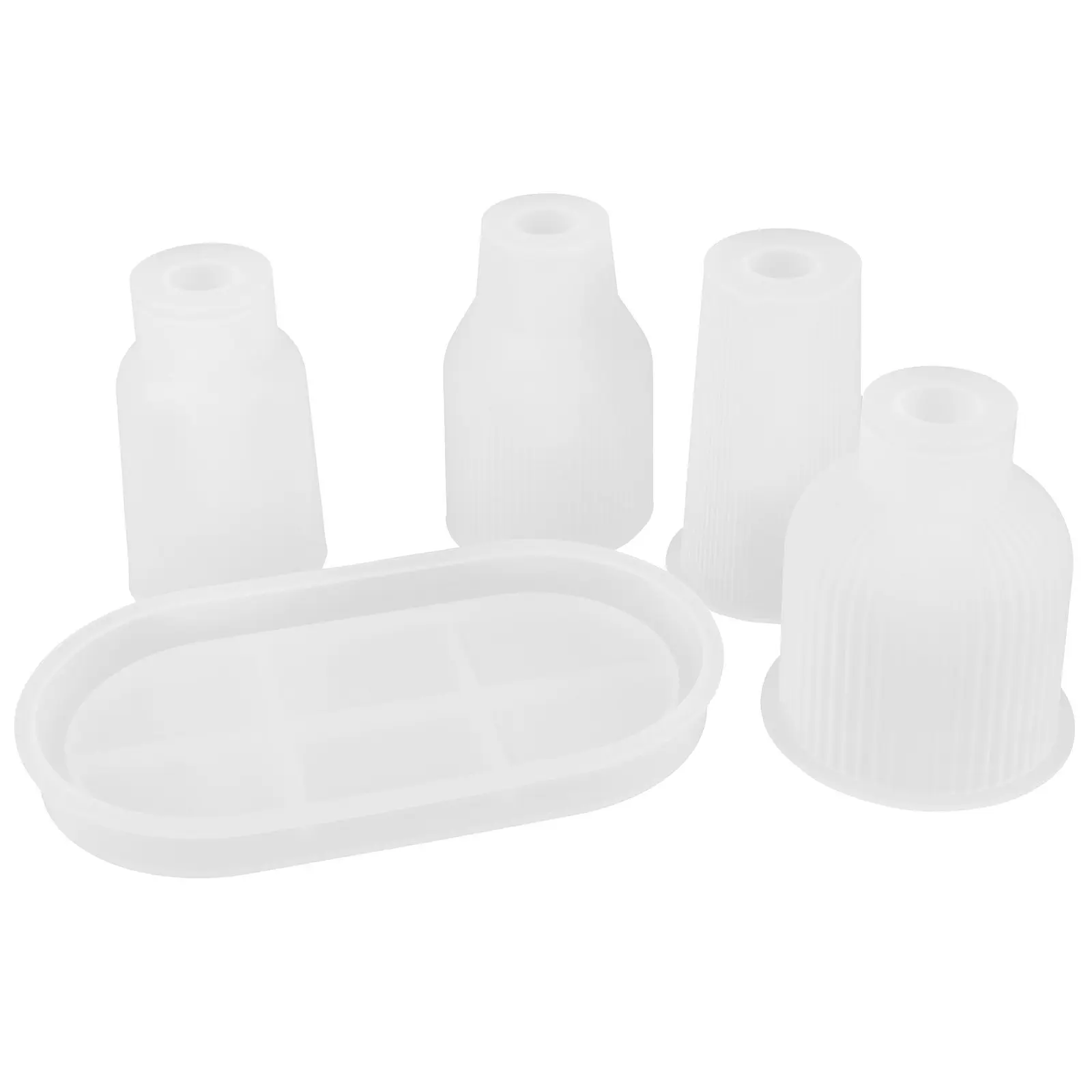 DIY Epoxy Resin Silicone Molds Set for Flower Vase Handcraft Casting Mold Tray Mold Convenient Decorative Bottle Pot Mould