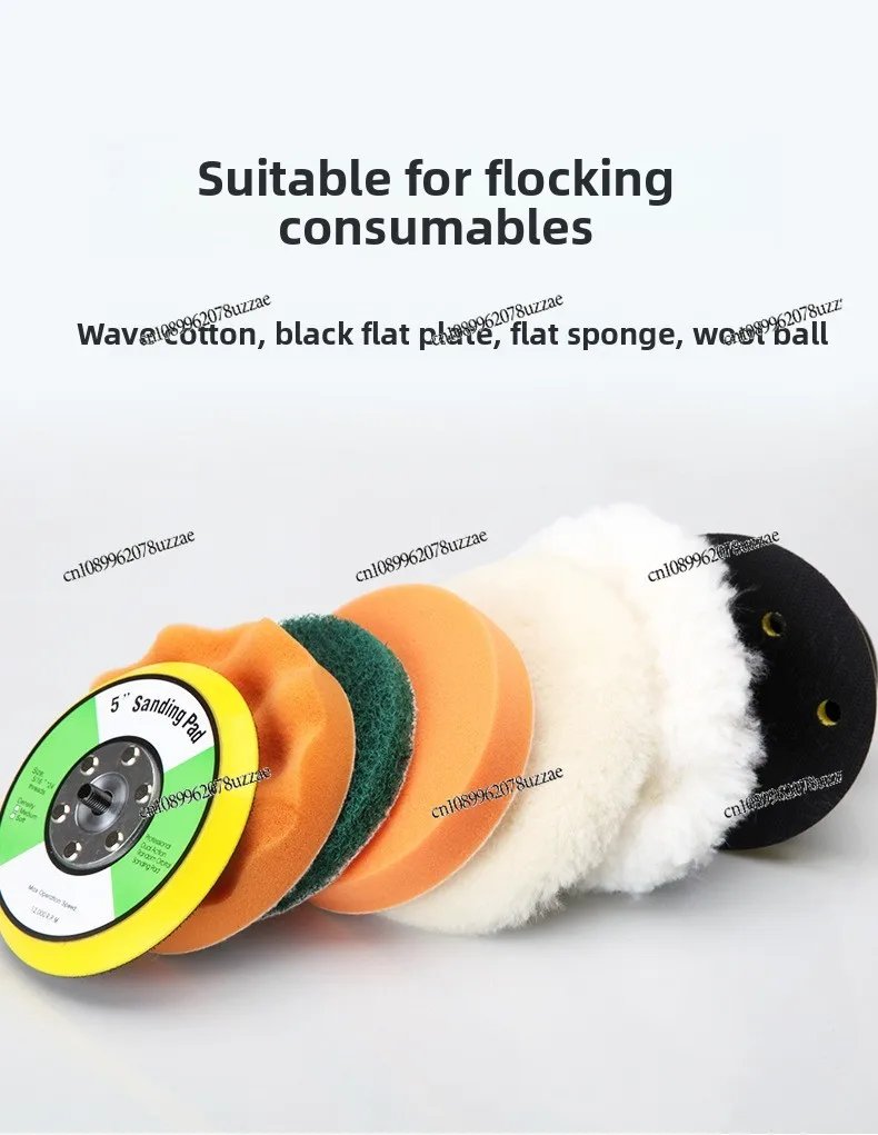 مطحنة جافة قرص هوائي 5 بوصة 6 حفرة قرص الطحن آلة الصنفرة البليت آلة الصبح الهيكل شفط كأس ساندر قاعدة #2