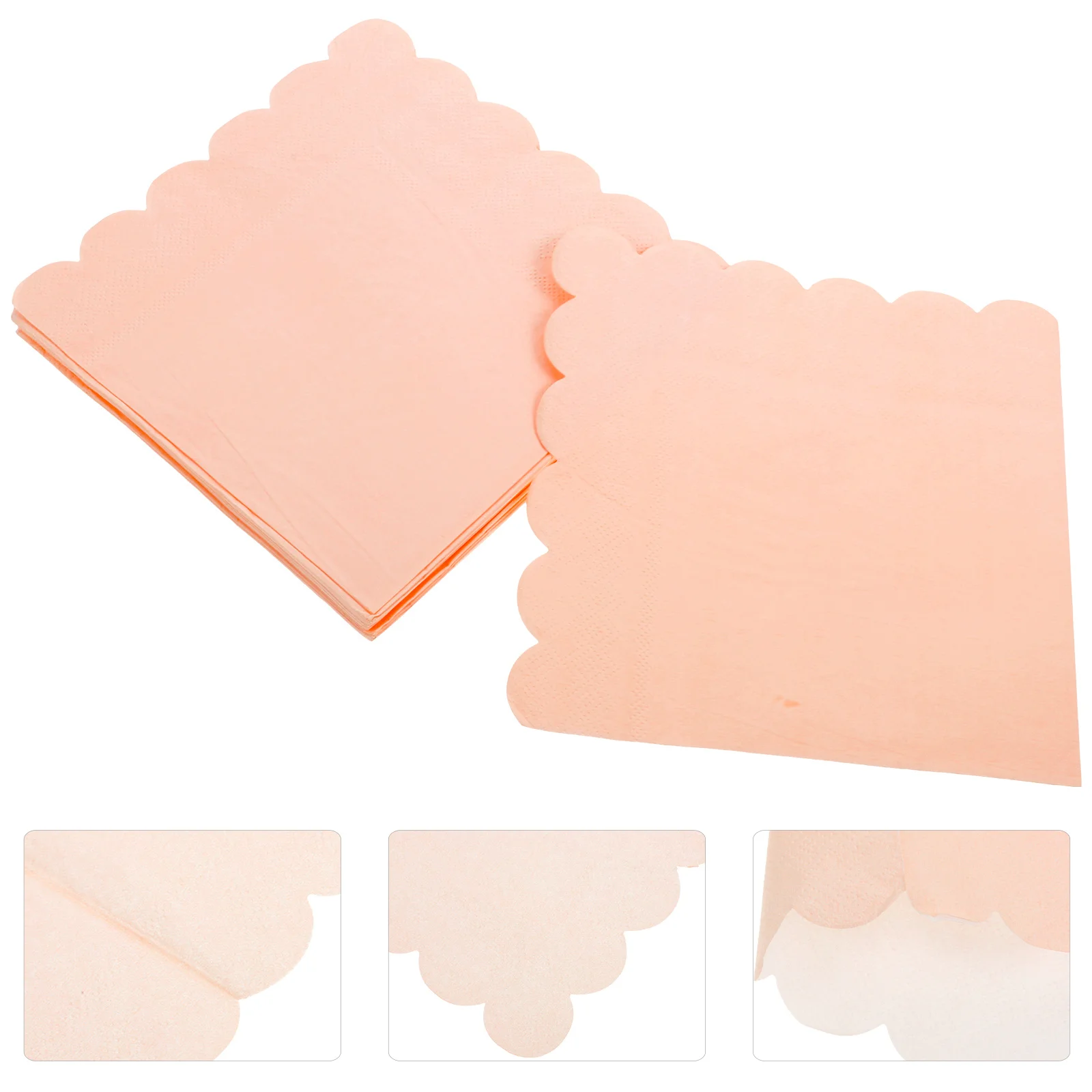 

20 Sheets Wave Edge Paper Napkins Elegant Disposable Party Napkins for Wedding Banquet Dinner Holiday Table Supplies