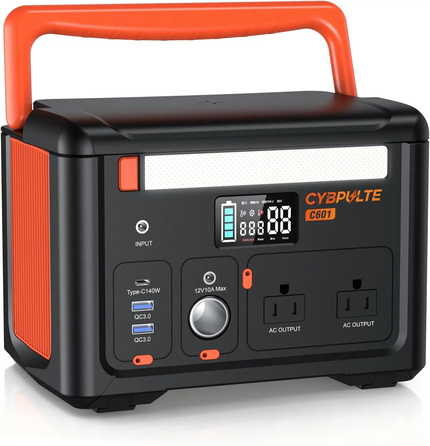 Portable Power Station 600W 1200W Surge 299Wh Camping Unit 2 AC Outlet 140W USB C Fast Charging 7 Ports Mini Solar Generator Ind
