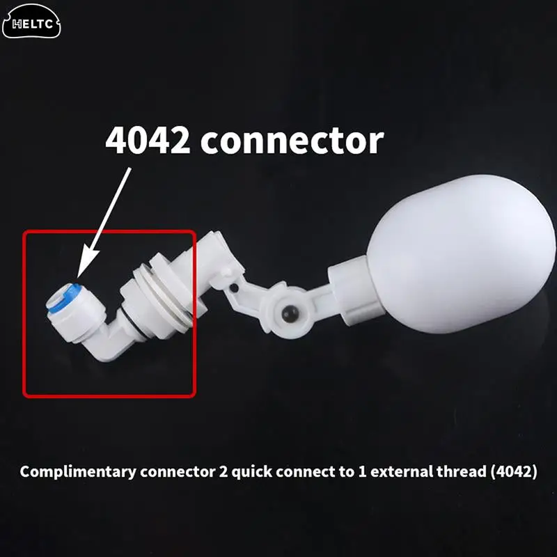 1pcs POM White Inlet Float Valve Adjustable Auto Fill Float Ball Valve Water Control Switch For Water Tower Tank