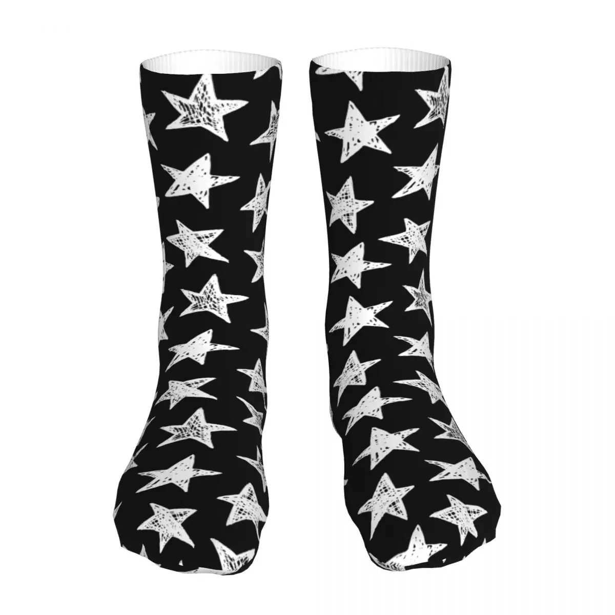 Men Bike Star Pattern Socks Cotton Happy Woman Socks