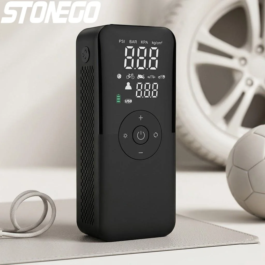 

Digital Air Pump Rechargeable Tire Inflator Portable Cordless Compressor for Car Motorcycle Bicycle Balls