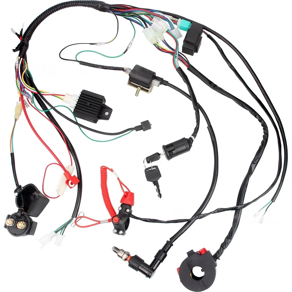 

Regulator Ignition Key Ignition Coil CDI Spark Plug Solenoid Kill Switch Kit for 50/70/90/110CC Quad Dirt Bike ATV Go Kart Buggy