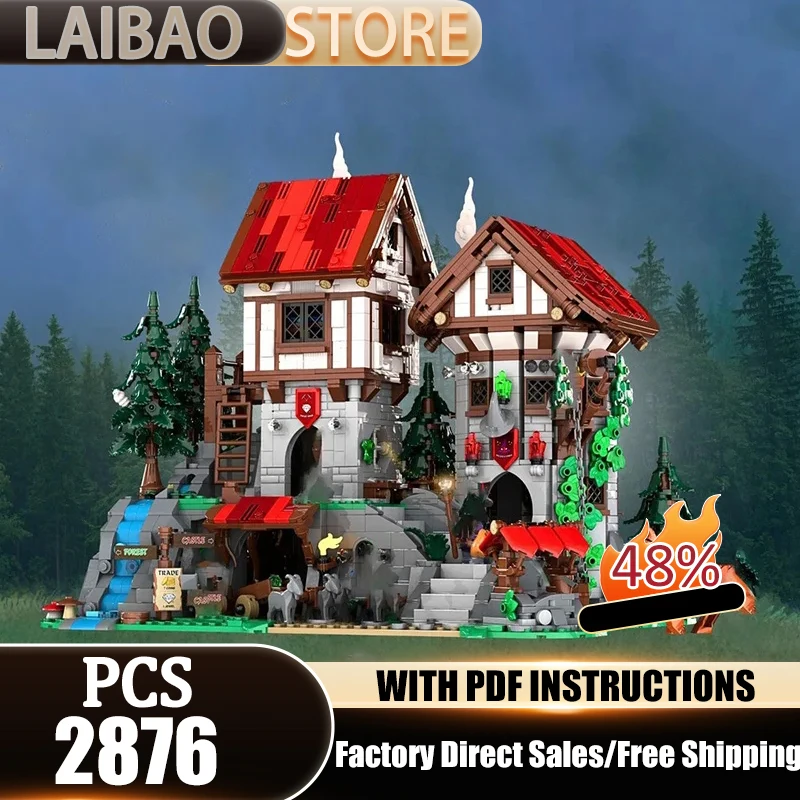 

Medieval Model Moc Building Blocks Crystal Cave Castle Model Bricks Technology Bricks DIY Assembly Holiday Toy Construstion Gift