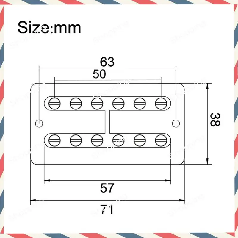 A44m captadores guitarra elétrica pescoço + ponte captador kit para tv jones estilo peças de guitarra 50mm