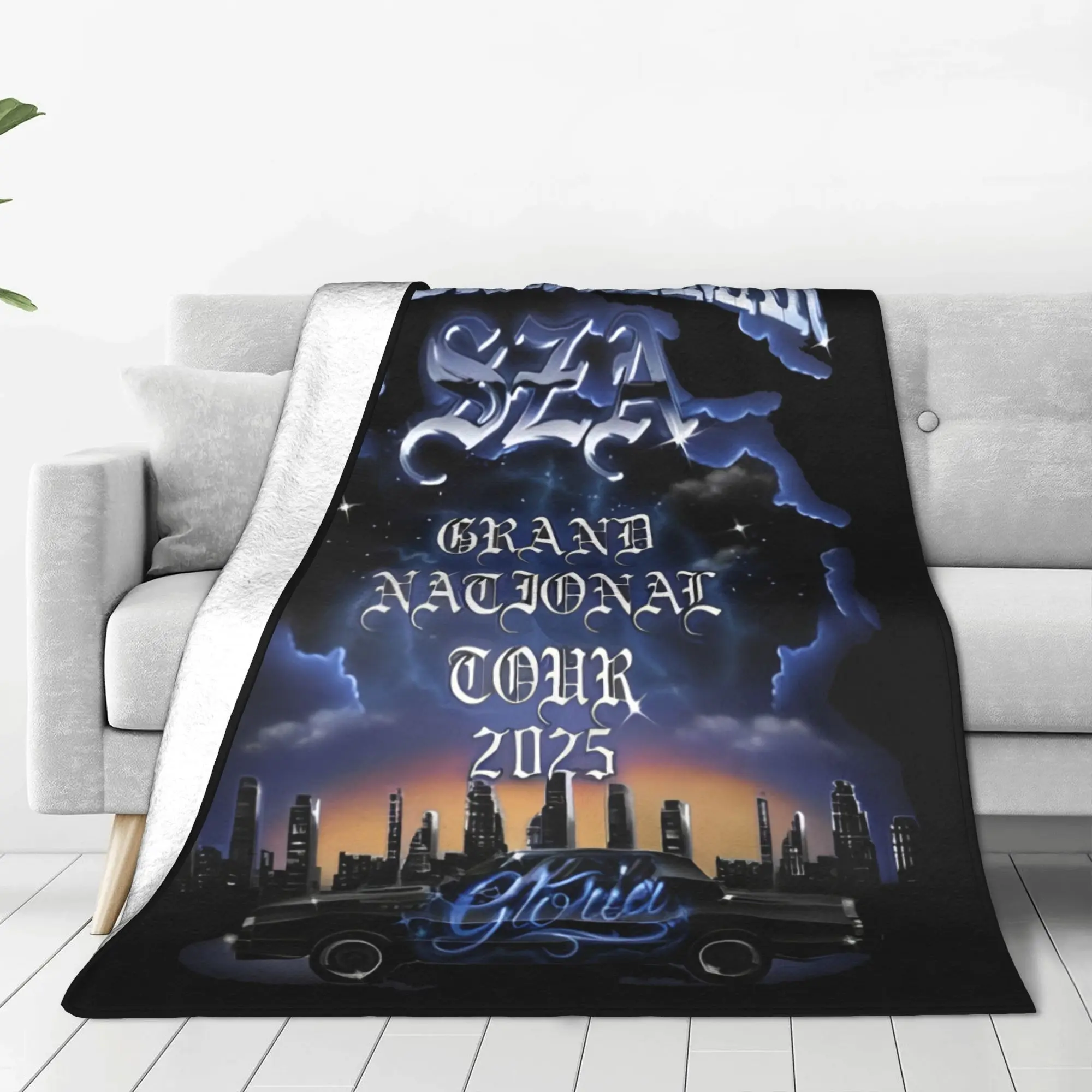 Kendrick Lamar & SZA Gloria Blanket Multi-size Warm Cozy Fluffy 2025 New Song Throw Blankets for Sofa Couch and Bed