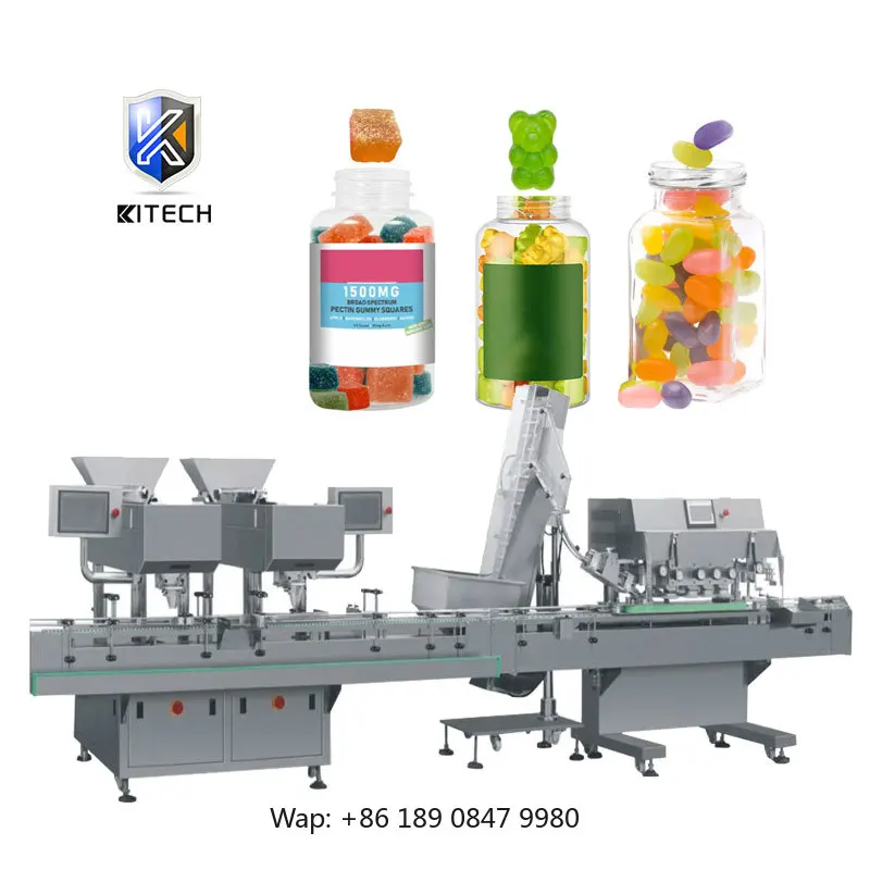 【Hot】Automatic Soft Gummy Hard Candy Bottle Counting Filling Packing Machine Chewing Gum Jar Packing Machine