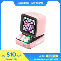 Divoom Ditoo-Pro Retro Pixel Art Bluetooth Portable Speaker Alarm Clock DIY LED Display Board, Cute Gift Home Light Decoration
