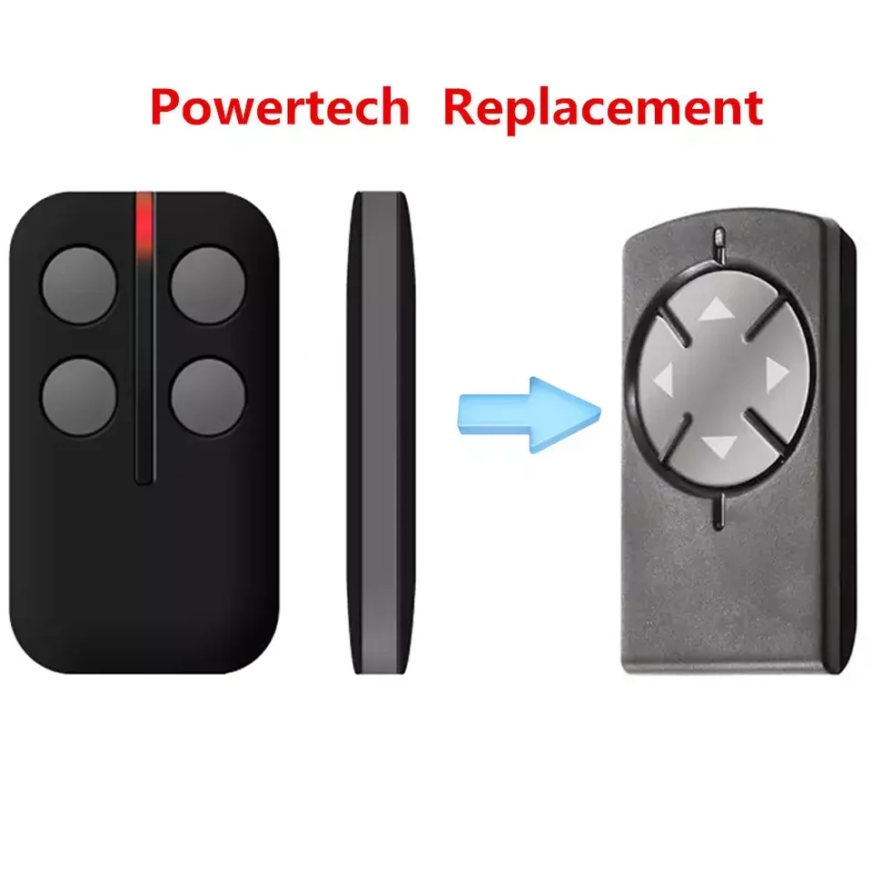 Powertech 433 Mhz Rolling Code Garage Remote PR-2 4-Channel Universal Replacement Door Control