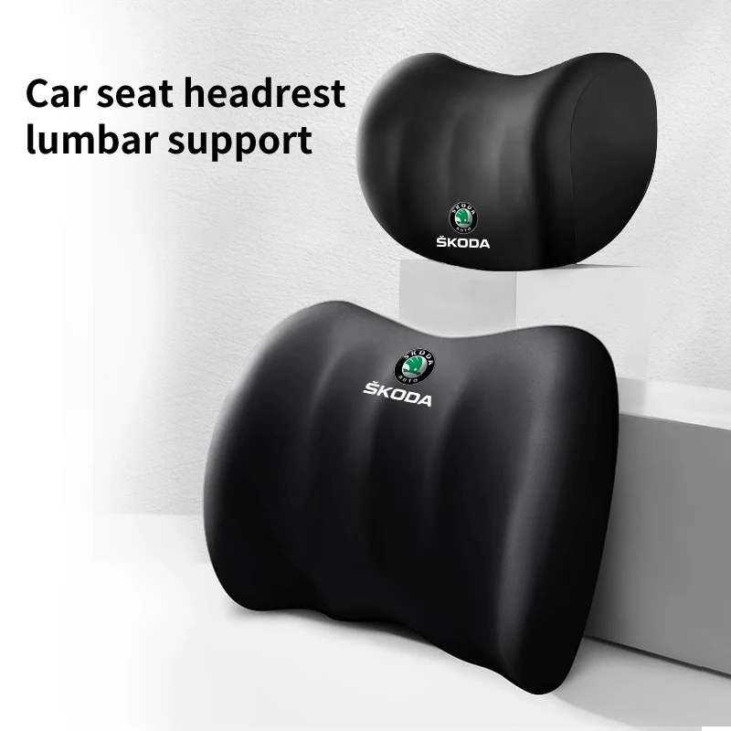 Car Accessories Headrest U-shaped Neck Pillow Lumbar Support For Skoda Octavia Rapid Kodiaq Karoq Fabia Kamiq Superb Derivative view 2