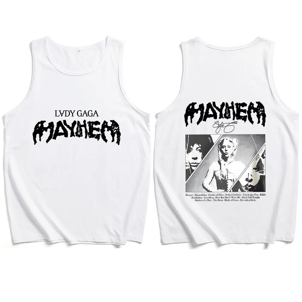 Lady Gaga MAYHEM 2025 Tank Tops Vest  Man Woman Summer Casual Sleeveless T-shirt Fans Gift Tops