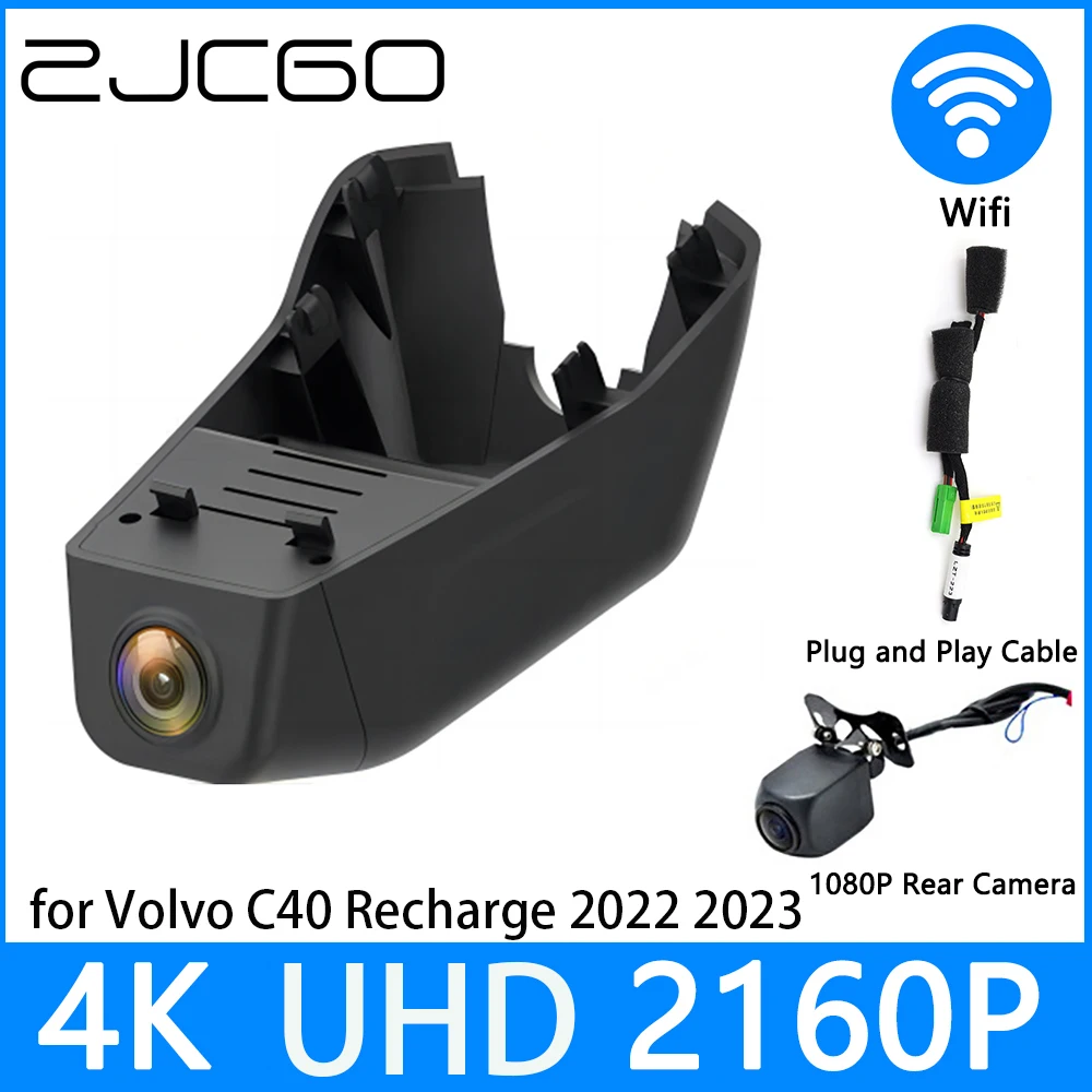 

ZJCGO Dash Cam 4K UHD 2160P Car Video Recorder DVR Night Vision for Volvo C40 Recharge 2022 2023