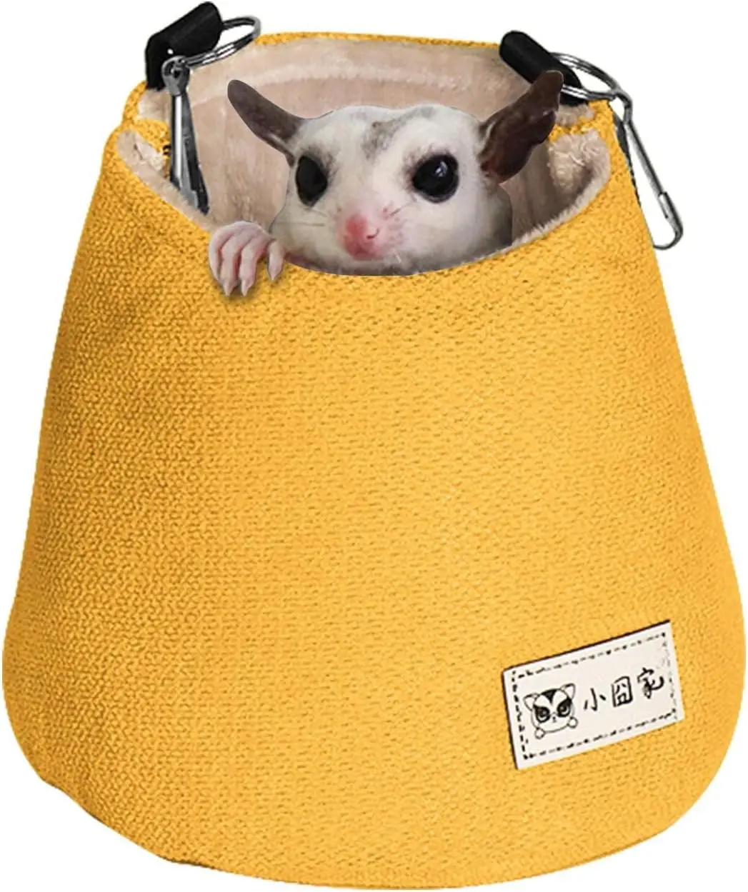 

Sugar glider nest, cotton nest, squirrel hammock, movable small animal hamster nest cushion, hamster bag swing bed, 15x10x15cm,