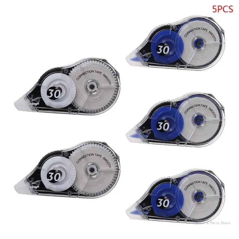 

M17F 5pcs/set Practical Correction Tape Roller 30m Long White Sticker Study Stationer